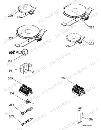 Взрыв-схема плиты (духовки) Aeg 20105FA-W - Схема узла Section 7