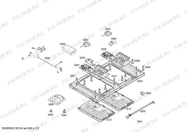 Схема №2 PIC805T01E Induc.bosch.80.4i(b+wp)tc_top.enc_plano с изображением Стеклокерамика для электропечи Bosch 00479732