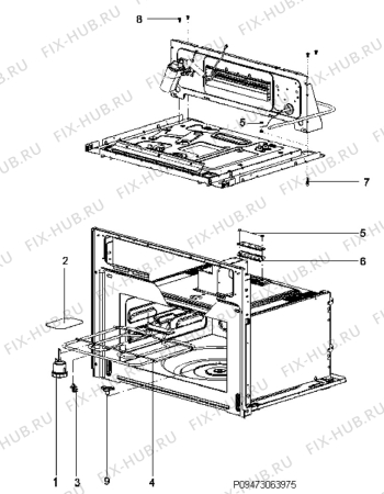 Взрыв-схема микроволновой печи Voss Electrolux IKC5700-RF - Схема узла Section 4