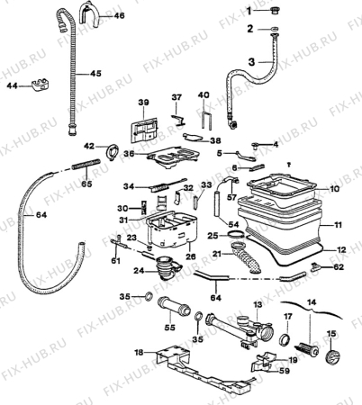 Взрыв-схема стиральной машины Zanussi ZT825JX2 - Схема узла W30 Water details  D