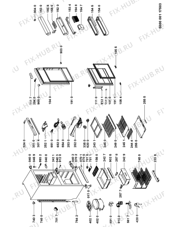 Схема №1 DC 5350 с изображением Фиксатор для холодильника Whirlpool 481241828156