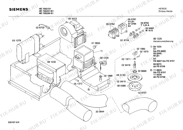 Схема №4 HE8018 с изображением Панель для электропечи Siemens 00111262