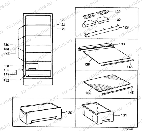 Взрыв-схема холодильника Arthurmartinelux AR8319C - Схема узла Accessories Refrigerator