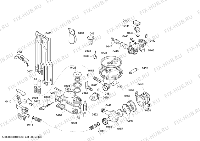 Схема №5 CG564J7 с изображением Передняя панель для посудомойки Bosch 00442578