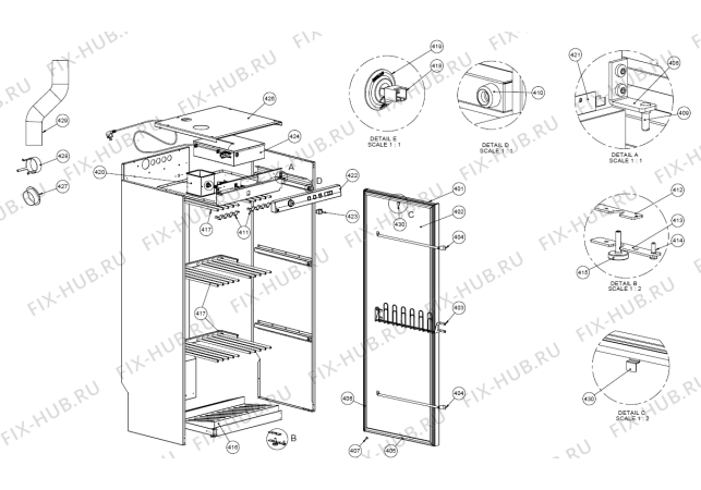 Взрыв-схема сушильного шкафа Asko DC7573W (429993) - Схема узла 03