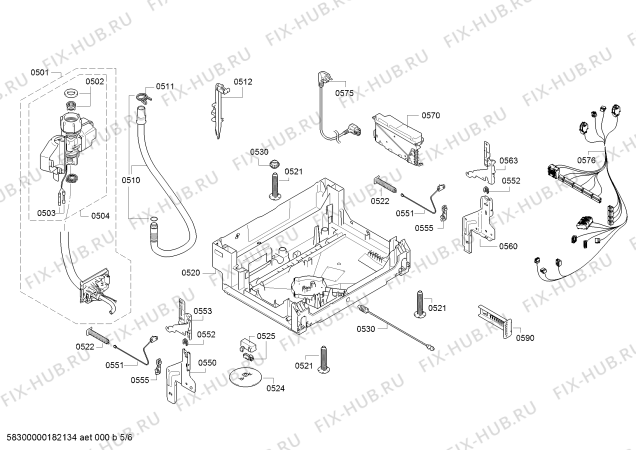 Схема №6 JS03IN52 с изображением Ручка для посудомоечной машины Bosch 00648524