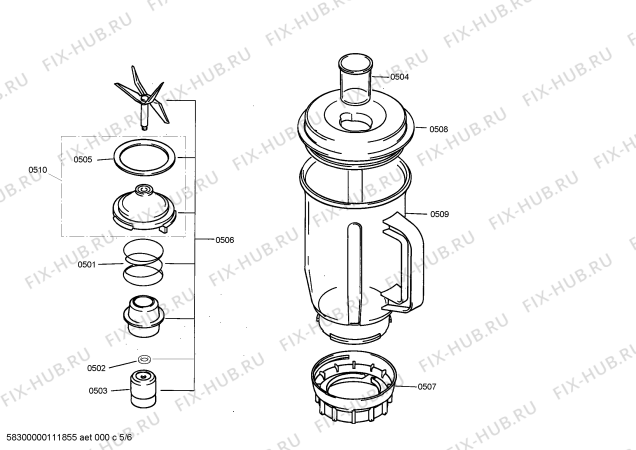 Схема №6 0710014642 с изображением Загрузочный лоток для кухонного комбайна Bosch 00085707