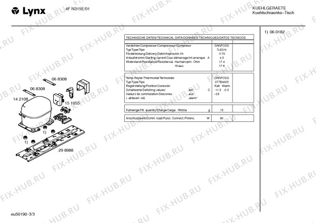 Схема №3 4FN315E с изображением Шильдик для холодильника Bosch 00181196