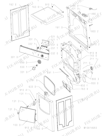 Схема №2 TRAK 6339 BK с изображением Модуль (плата) для стиралки Whirlpool 481010619271