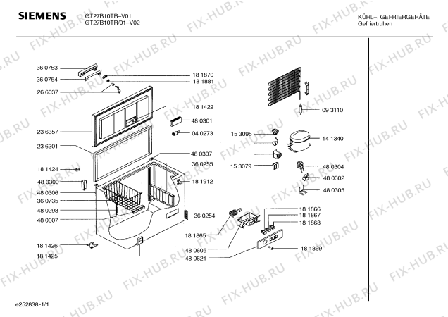 Схема №1 GT34B10TR с изображением Панель управления Siemens 00480621