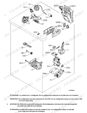 Схема №1 IWT1259.1W с изображением Блок управления для стиральной машины Aeg 1320035627