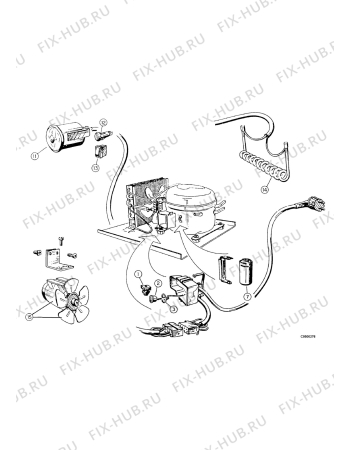 Взрыв-схема холодильника Electrolux UKK540RF - Схема узла Control 113