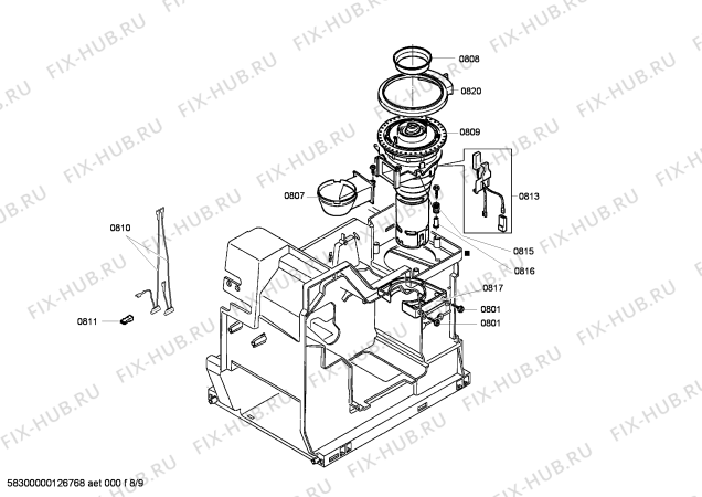 Схема №9 TK54F09 surpresso compact Extraklasse с изображением Труба для электрокофеварки Siemens 00607245