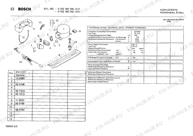 Взрыв-схема холодильника Bosch 0702165700 KFL162 - Схема узла 02