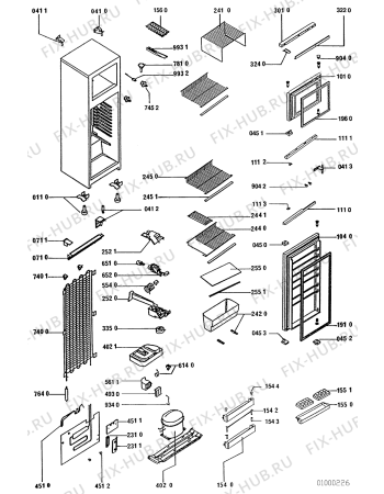 Схема №1 ART 806/H с изображением Рукоятка для холодильной камеры Whirlpool 481949869387