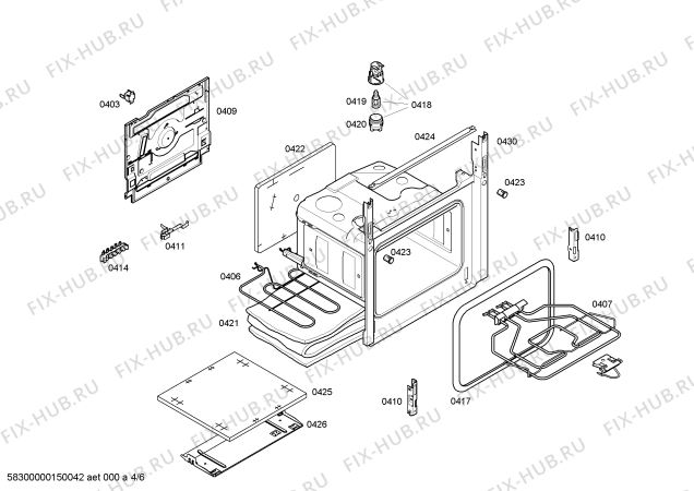 Схема №5 HGV445120N с изображением Кабель для плиты (духовки) Bosch 00621024