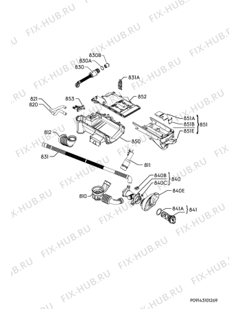 Взрыв-схема стиральной машины Aeg LV7KR865E - Схема узла Hydraulic System 272