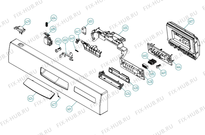 Взрыв-схема посудомоечной машины Asko D5152 NO   -White Bi (337718, DW70.5) - Схема узла 06