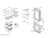 Схема №4 KGN36HN1 с изображением Дверь для холодильной камеры Bosch 00244367