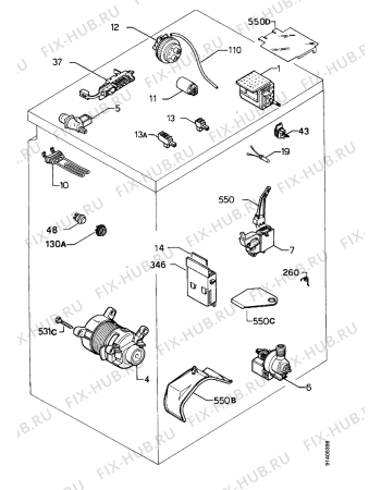 Взрыв-схема стиральной машины Rex RLV8MA - Схема узла Electrical equipment 268