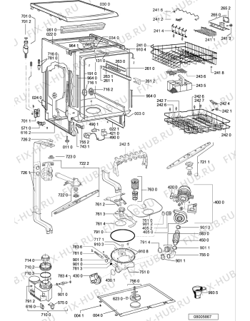 Схема №2 ADP 4617 IX с изображением Панель для посудомоечной машины Whirlpool 481245373672