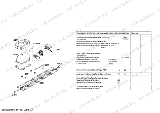Схема №4 3FFB3620 с изображением Шарнир крышки для холодильной камеры Bosch 00610760