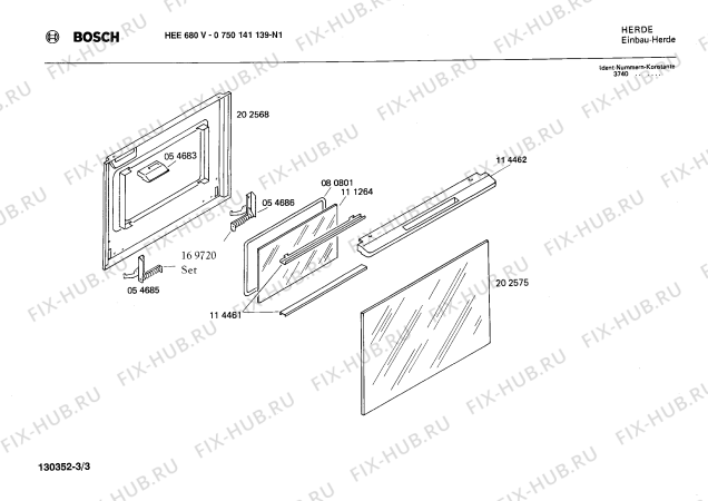 Взрыв-схема плиты (духовки) Bosch 0750141139 HEE680V - Схема узла 03