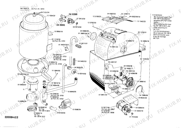 Схема №2 WK5020A WK 5020A BIS FD5810 с изображением Переключатель для стиральной машины Bosch 00073427