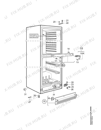 Взрыв-схема холодильника Aeg 3643-4KG - Схема узла Housing 001