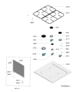Схема №5 ACM 870 WH с изображением Панель для плиты (духовки) Whirlpool 480121102012
