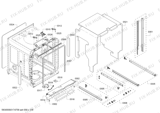 Схема №5 63012933313 Kenmore с изображением Панель управления для посудомоечной машины Bosch 00770760