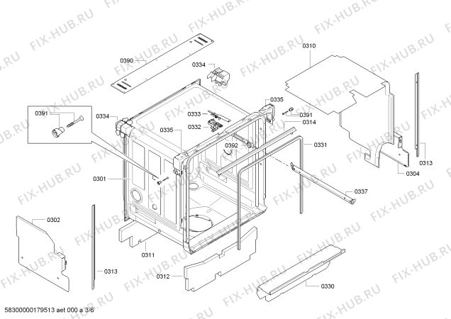 Схема №5 SMI50E56EU с изображением Набор кнопок для посудомойки Bosch 00615052