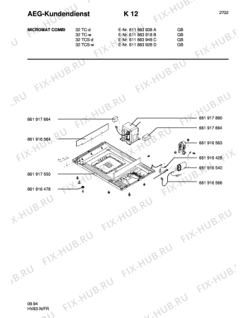 Взрыв-схема микроволновой печи Aeg MC COMBI 32 TC-D/GB - Схема узла Section5