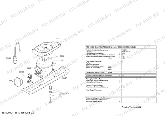 Схема №3 KI32R440 с изображением Кабель для холодильника Bosch 00492683