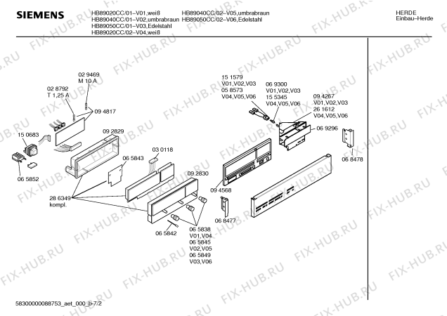 Схема №6 HB89040CC с изображением Инструкция по эксплуатации для электропечи Siemens 00517627