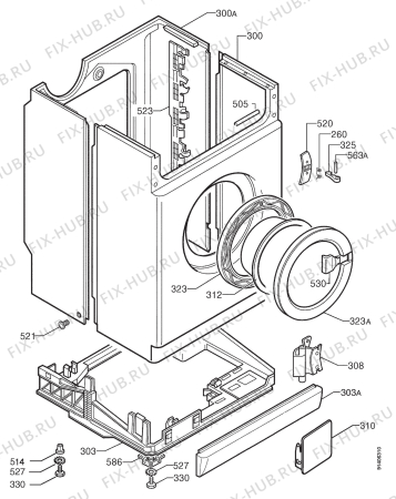 Взрыв-схема стиральной машины Aeg LAV106 - Схема узла Cabinet + armatures