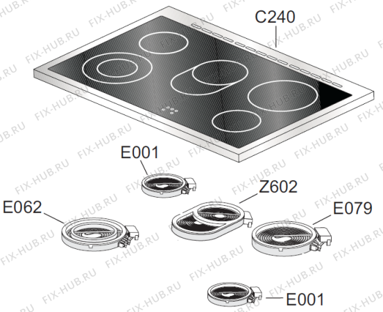 Схема №5 ECP97393AX (406602, 96PV) с изображением Поверхность для плиты (духовки) Gorenje 420183