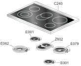 Схема №5 ECP97393AX (406602, 96PV) с изображением Дверца для плиты (духовки) Gorenje 420199