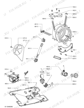 Схема №2 AWO/D 6330 WP с изображением Модуль (плата) для стиралки Whirlpool 481074291156