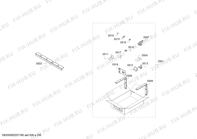 Взрыв-схема холодильника Gaggenau RC492304 Gaggenau - Схема узла 05