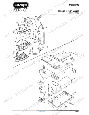 Схема №1 VV 10B с изображением Спираль DELONGHI 611787