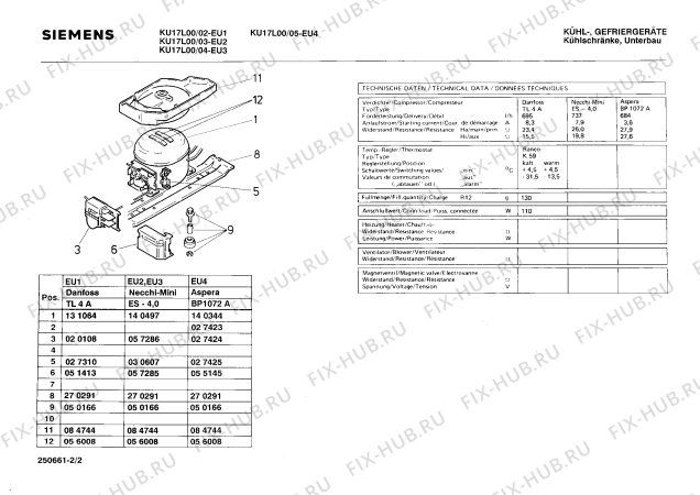 Взрыв-схема холодильника Siemens KU17L00 - Схема узла 02