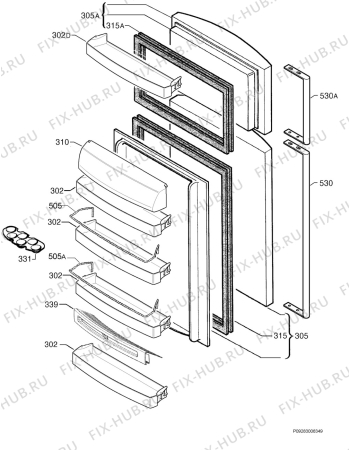 Схема №5 S70398DT с изображением Ящик (корзина) для холодильника Aeg 2146830076