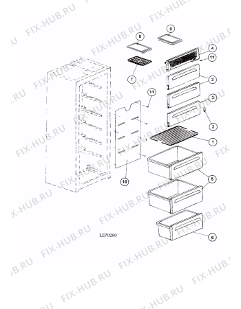 Схема №5 SFR167NF (F050043) с изображением Обшивка для холодильника Indesit C00256984