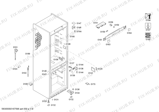 Схема №4 KG39NVP20 с изображением Дверь для холодильника Siemens 00710883