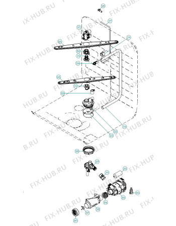 Взрыв-схема посудомоечной машины Gorenje ZBD9900RII US   -Black FI (900001410, DW70.3) - Схема узла 03
