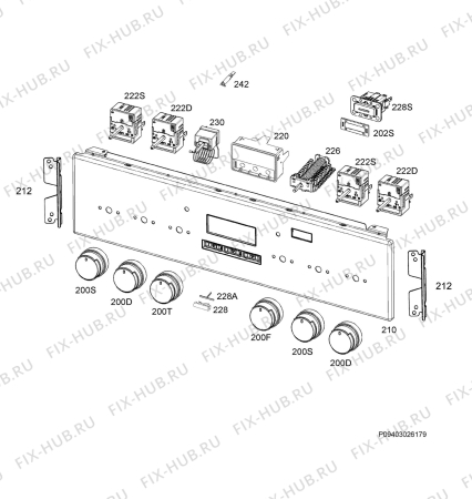Взрыв-схема плиты (духовки) Electrolux EKC964900X - Схема узла Command panel 037