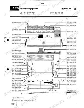 Взрыв-схема комплектующей Aeg KB 65 ELECTRONIC - Схема узла Section1