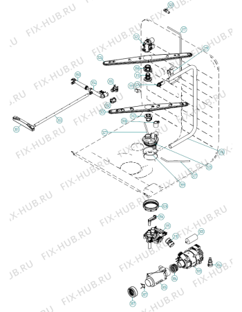 Взрыв-схема посудомоечной машины Asko D5555 XXL FI NO   -Titanium (354394, DW90.2) - Схема узла 03