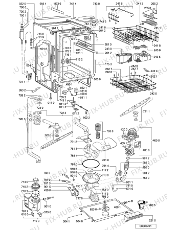 Схема №2 ADG 6554 WHM с изображением Панель для посудомоечной машины Whirlpool 481245371712